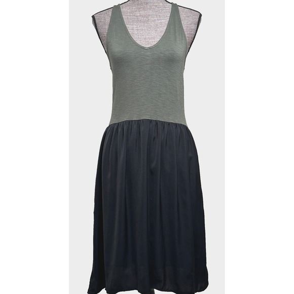 Dolan Left Coast Dress Womens Size XS Green Black & Sienna‎ V-Neck Jersey Tank - Picture 2 of 11